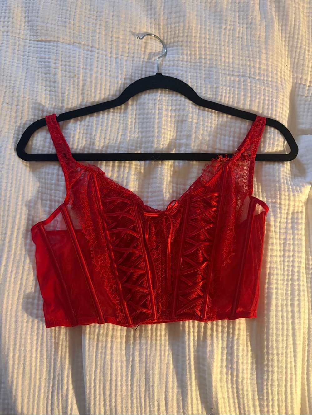 Victoria's Secret Dream Angels Red Lace Bustier ❤️